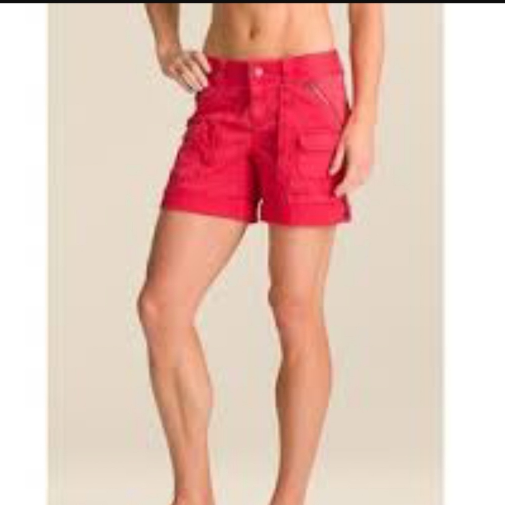 Pink Athleta cargo shorts